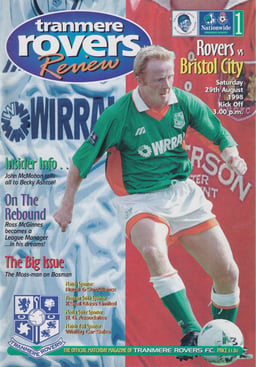Tranmere Rovers v Bristol City Match Programme 1998-08-29